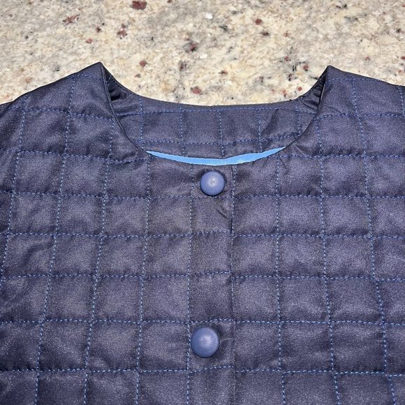 NWT Eley Kishimoto Quilted Jacket, Balloon Sleeves, Navy, Women's UK 10, US 6 - Picture 14 of 16